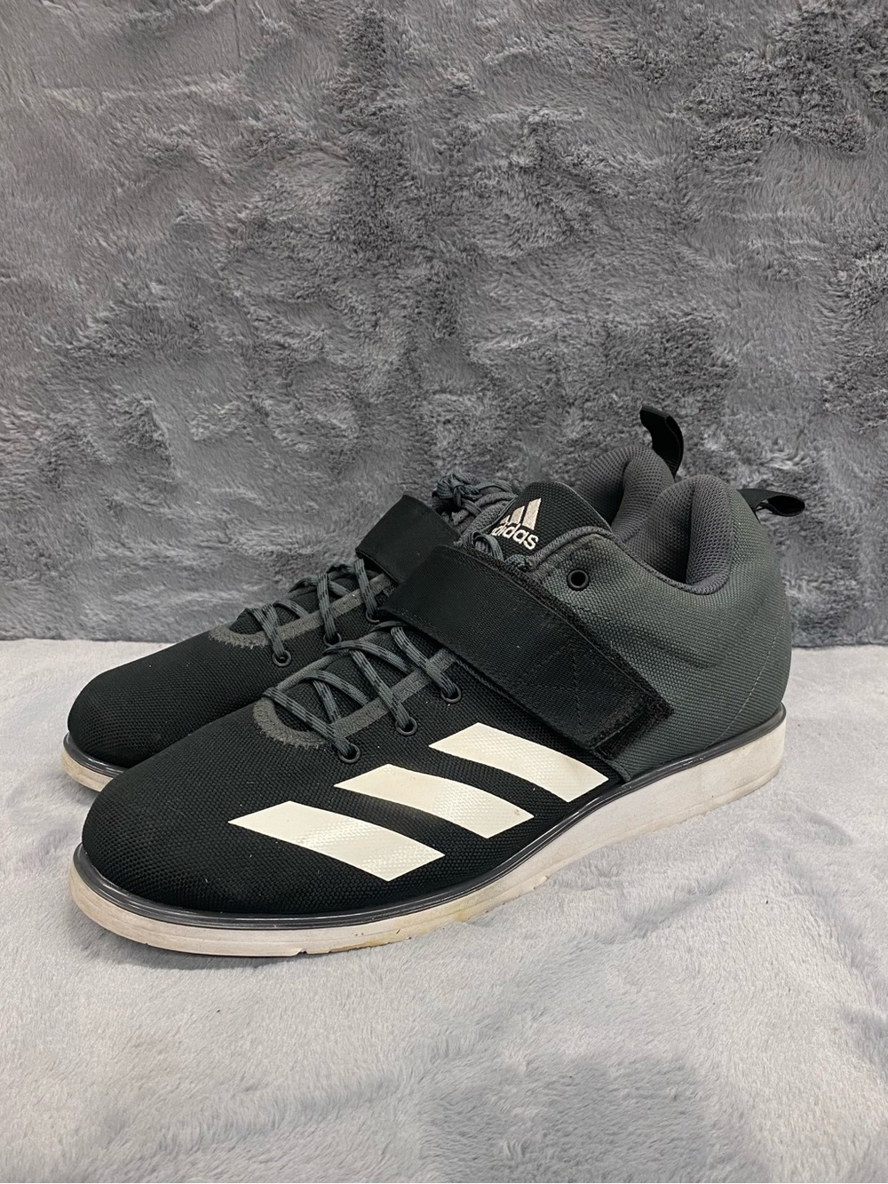 Adidas Power Lifting Shoes Mens Size 12 Strength Training Weight Black Gray